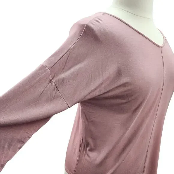 NWT Tahari Women’s Knit Top XL Pink V-Neck 3/4 Sleeve Stretch Pullover Casual - Picture 3 of 11
